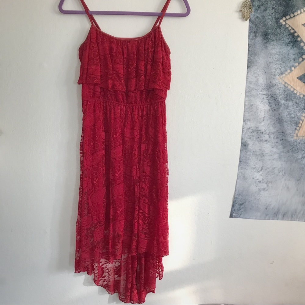 Red High-Low Dress